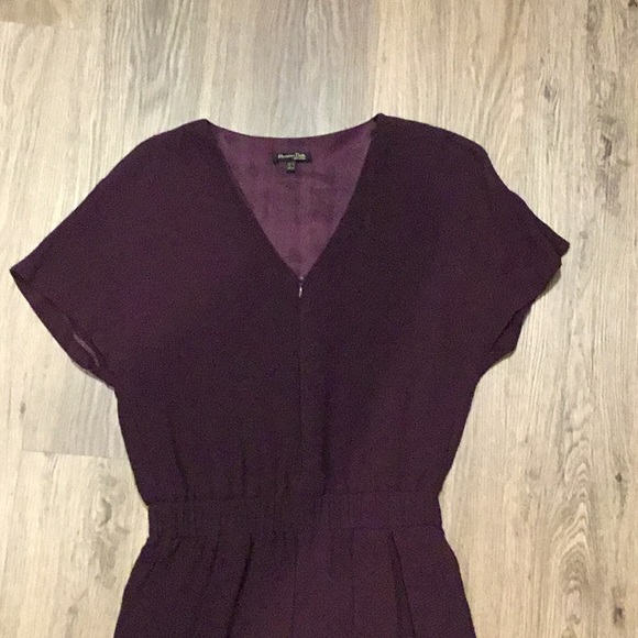 MASSIMO DUTTI Romper Overall Jumpsuit in Plum Purple size 4 - EUC - Picture 6 of 12
